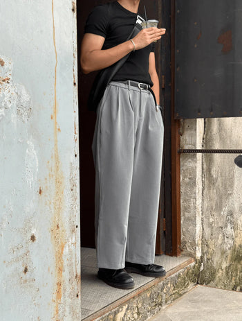 Aegis - Pleated Pants - Grey