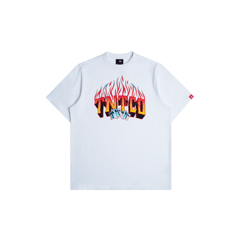 TNT - Flaming Dice Tee - White