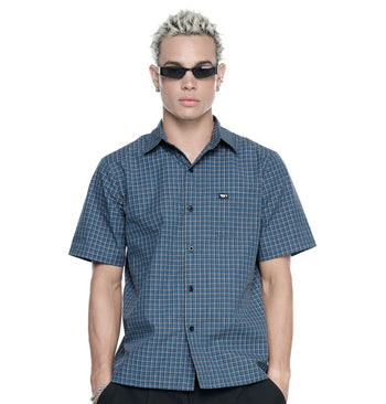 PUSHPUSH - Nik Shirt - Steel Blue