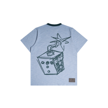 TNT x Dmeow - Scribble Logo Tee - Blue