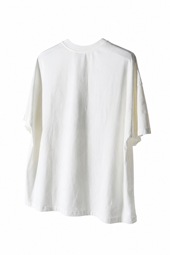 Double Back - Ripped Embroidery T-Shirt Oversized - White