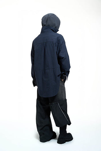 Double Back - Checkered Twisted Shirt - Blue
