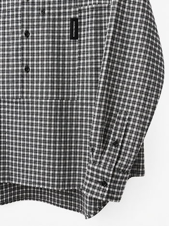 Double Back - Checkered Twisted Shirt - Black / White