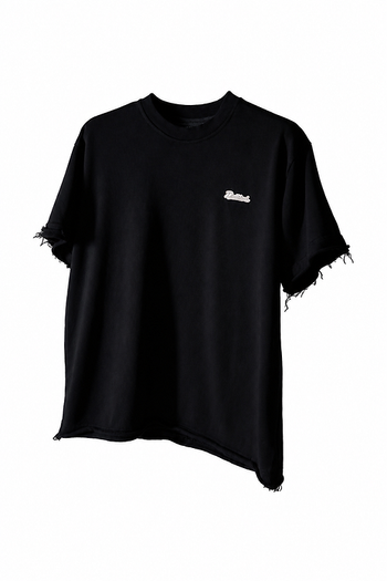 Double Back - Essential Unfinished Tee - Black