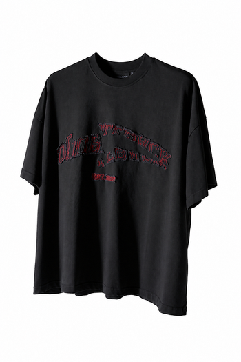 Double Back - Slash Logo T-Shirt Oversized - Dark Grey
