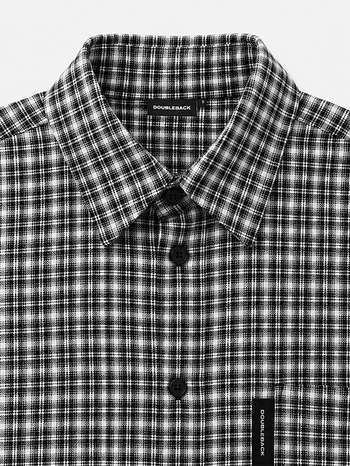 Double Back - Checkered Twisted Shirt - Black / White