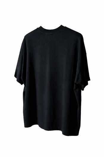 Double Back - Washed Patch Logo T-Shirt Oversized - Black