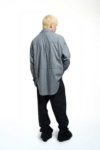 Double Back - Checkered Twisted Shirt - Black / White