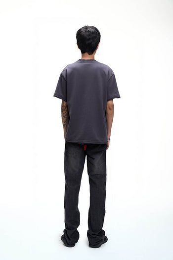 Double Back - Essential Unfinished Tee - Grey
