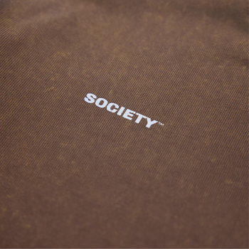 Society Raw Edge Washed Uniform T-Shirt - Warm Brown