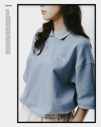 Anything JB Basic Polo Shirt - Sky Blue