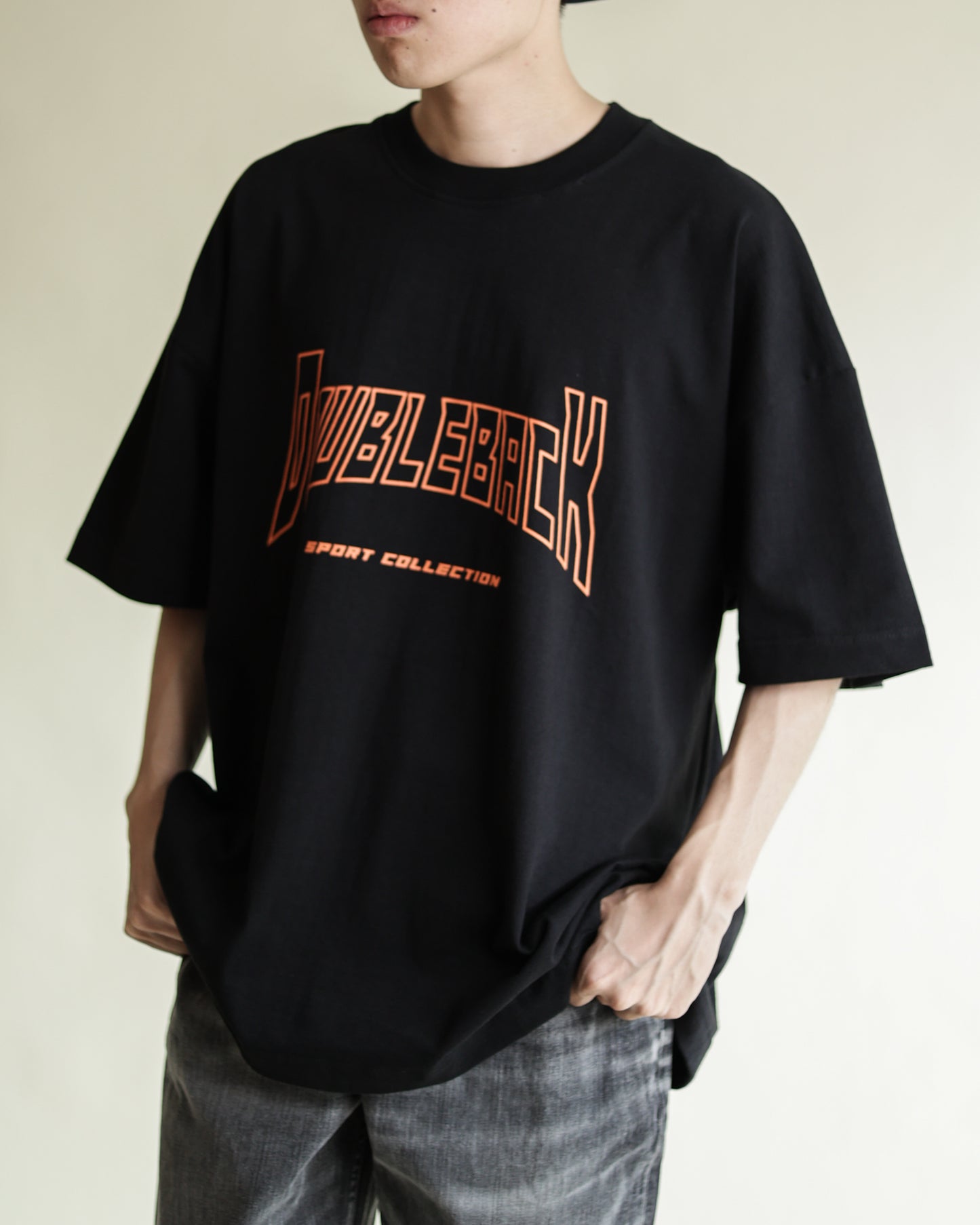 Double Back Black Sport Collection Oversize Tee