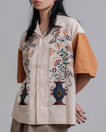 Egyption Flower Bottle Open Shirts - AECA