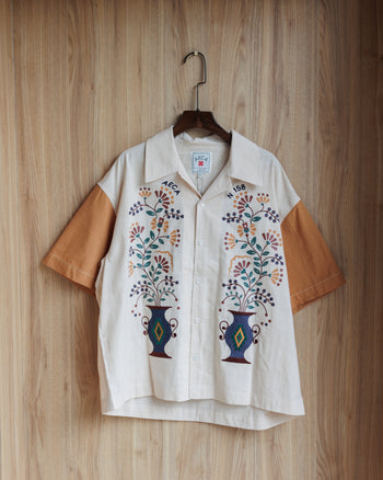 Egyption Flower Bottle Open Shirts - AECA