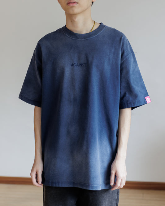 Against Lab - Washed Navy Logo Tee