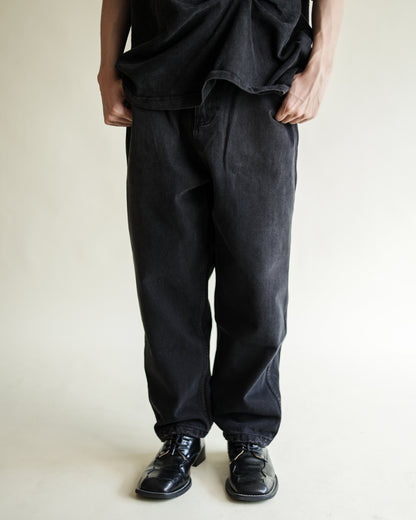 A.O.P Heavy Washed Black Denim Jeans