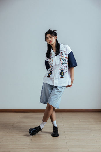 Egyption Flower Bottle Open Shirts - AECA
