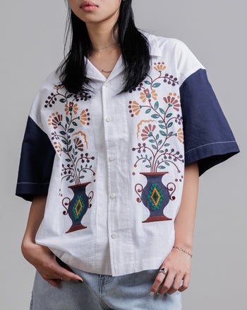Egyption Flower Bottle Open Shirts - AECA