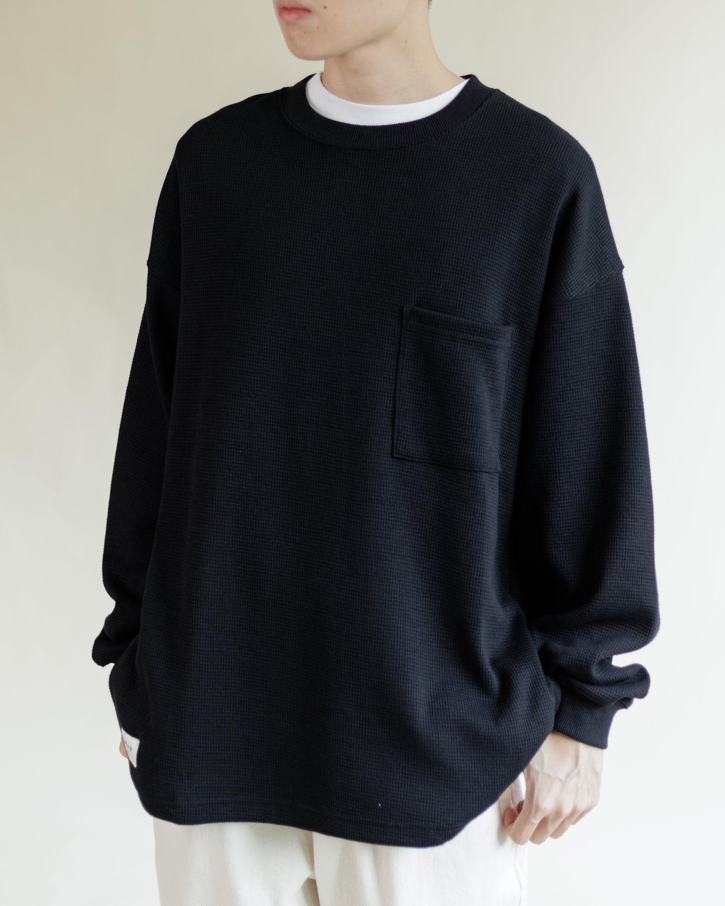 A.O.P Waffle L/S Tee