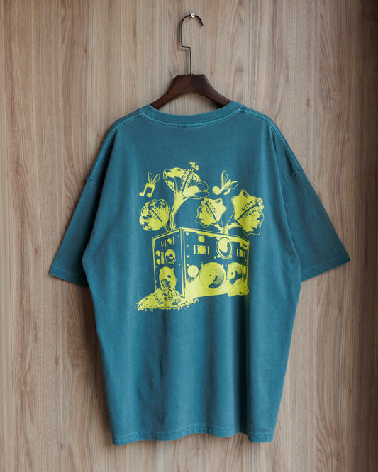 Against Lab - Sound System Tee Washed Green