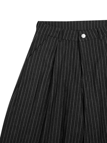 PP - Pinstripe Jort  - Black