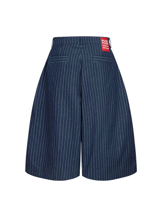 PP - Pinstripe Jort  -  Navy
