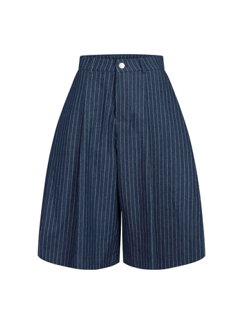 PP - Pinstripe Jort  -  Navy