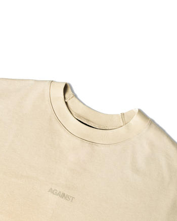 Against Lab - Washed Cropped Tee - Beige