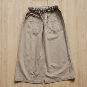 KAPPY Cotton Fatigue Skirt - Beige