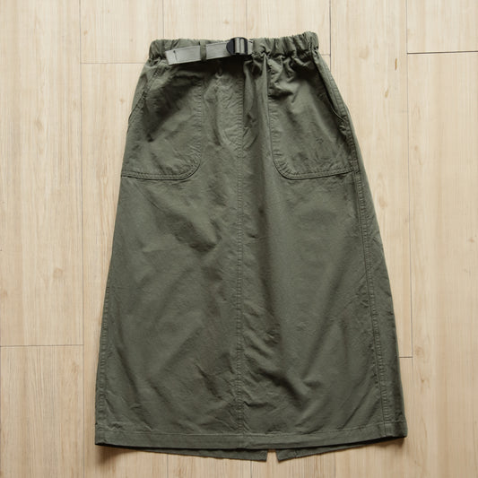 KAPPY Cotton Fatigue Skirt - Olive