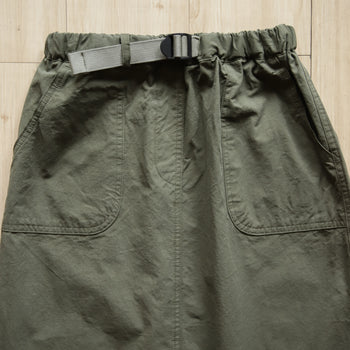 KAPPY Cotton Fatigue Skirt - Olive