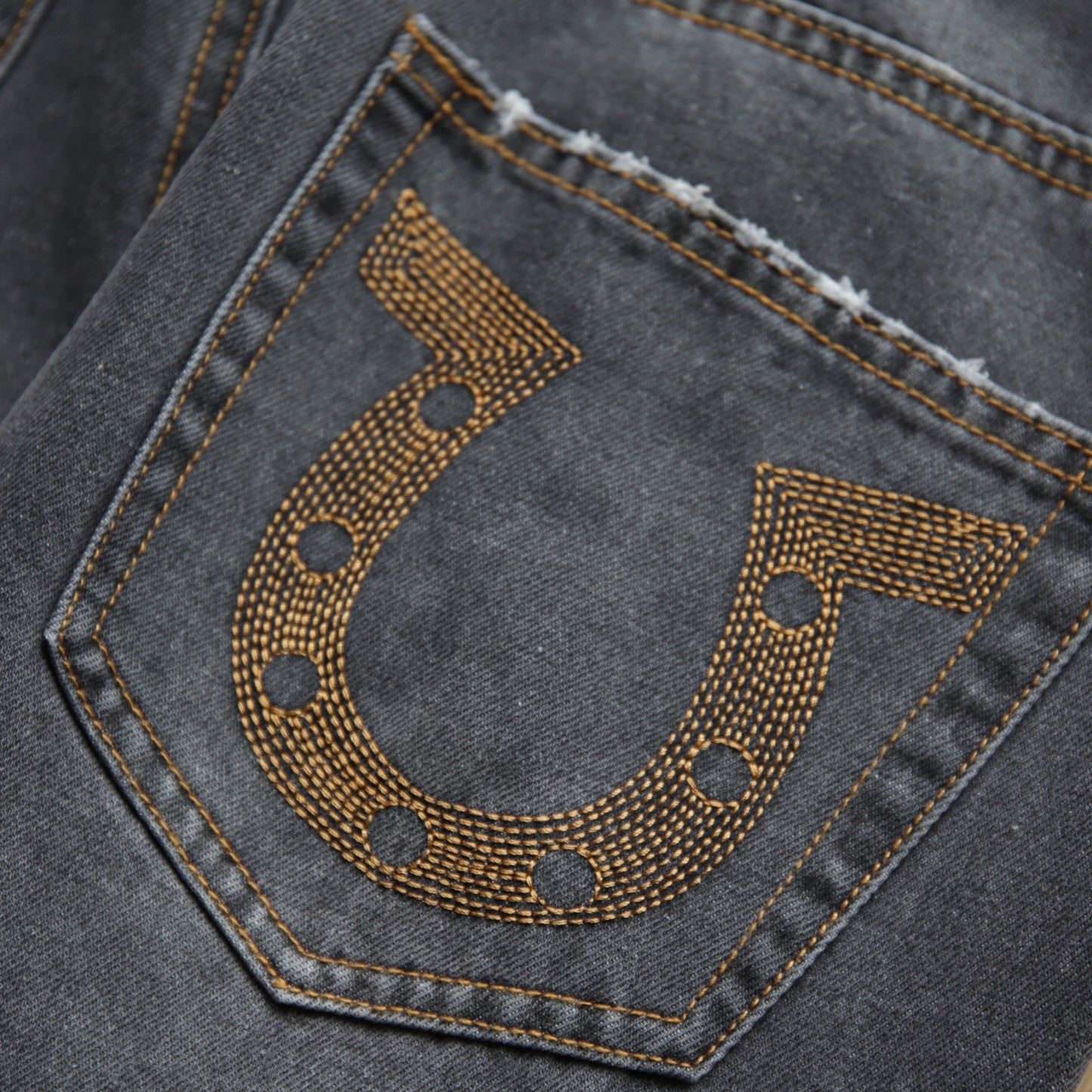 FMG Washed and Distressed Denim Jeans