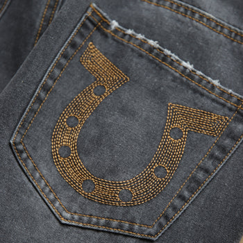 FMG Washed and Distressed Denim Jeans
