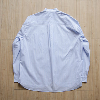 LR Made Collarless L/S Striped Shirt
