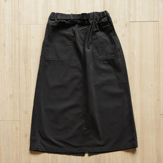KAPPY Cotton Fatigue Skirt - Black