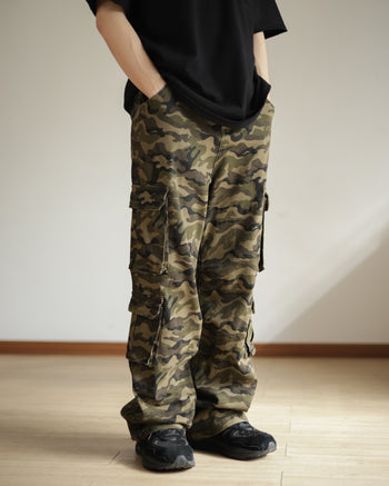FMG Camo Straight Cut Cargo Pants