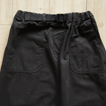 KAPPY Cotton Fatigue Skirt - Black