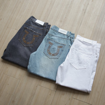 FMG Washed and Distressed Denim Jeans