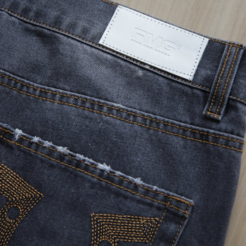 FMG Washed and Distressed Denim Jeans
