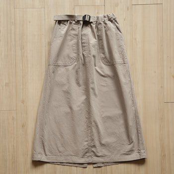 KAPPY Cotton Fatigue Skirt - Beige