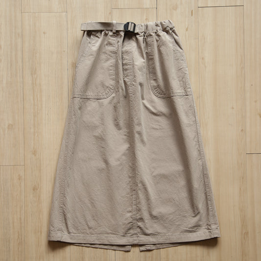 KAPPY Cotton Fatigue Skirt - Beige