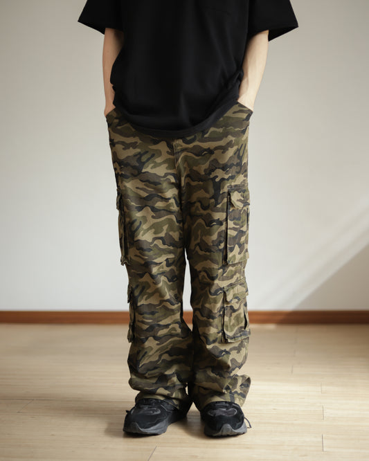 FMG Camo Straight Cut Cargo Pants