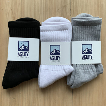 Agility Lycra Fabric Plain Socks (Medium)