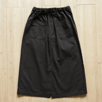 KAPPY Cotton Fatigue Skirt - Black