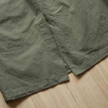 KAPPY Cotton Fatigue Skirt - Olive