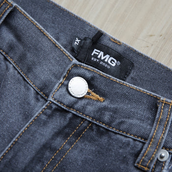 FMG Washed and Distressed Denim Jeans
