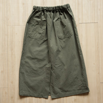 KAPPY Cotton Fatigue Skirt - Olive