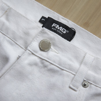 FMG Washed and Distressed Denim Jeans