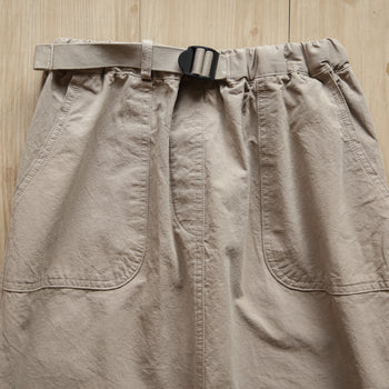 KAPPY Cotton Fatigue Skirt - Beige